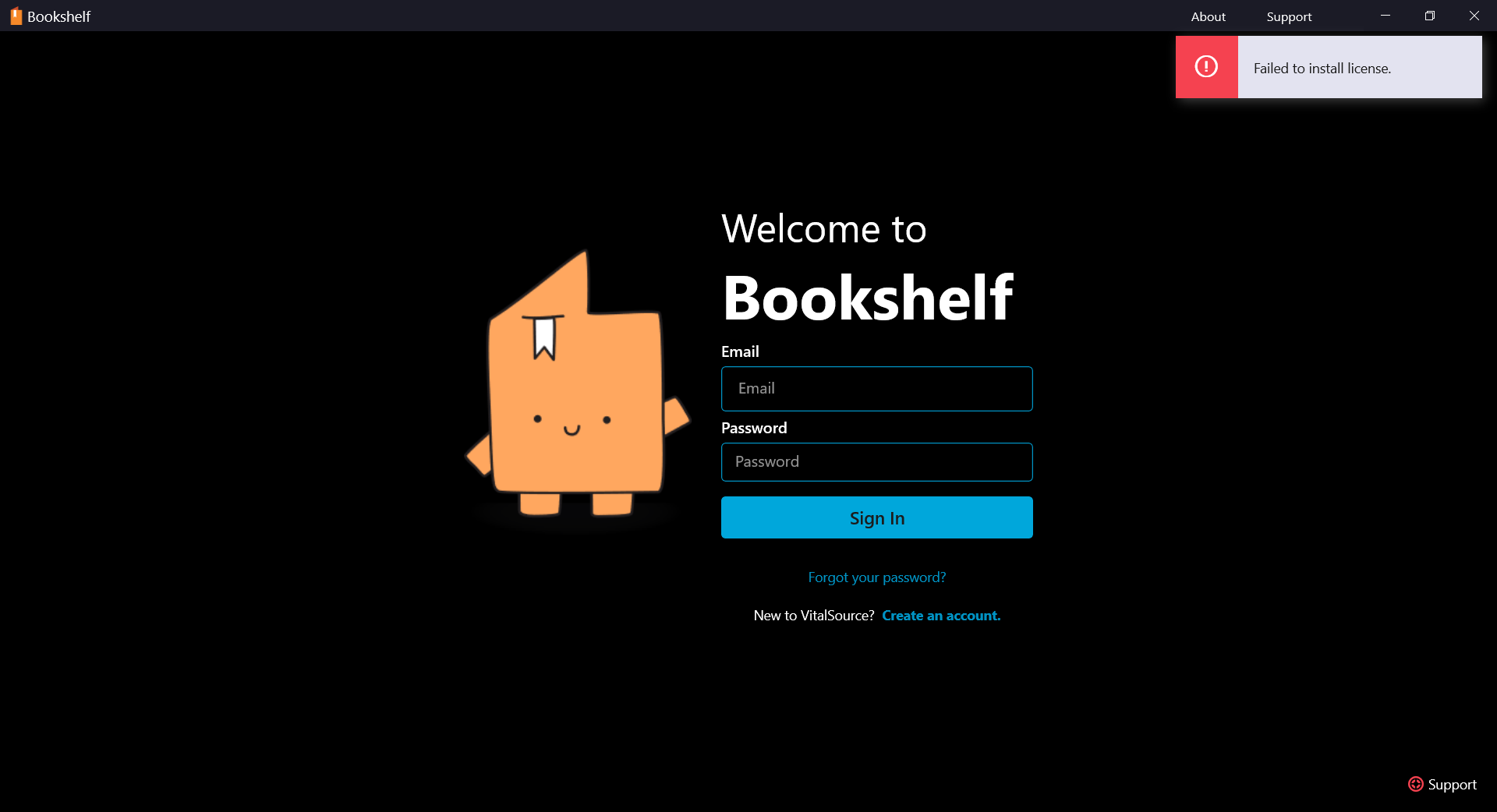 FailedToInstallLicense