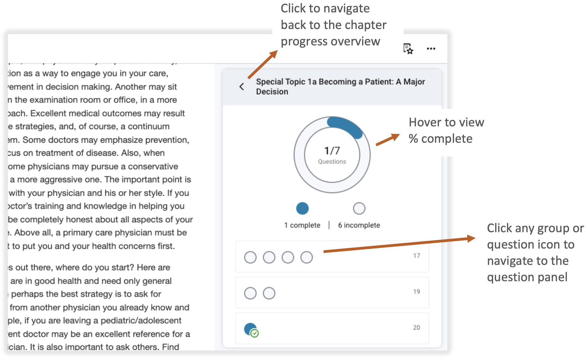Coach Me Questions descriptive diagram