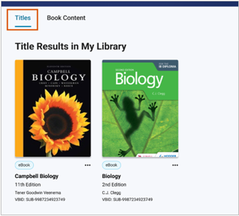 Search Result titles