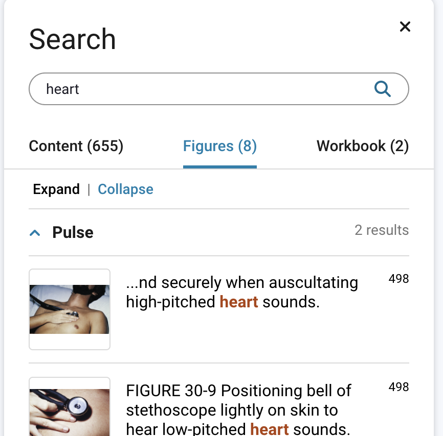 Figure search results tab