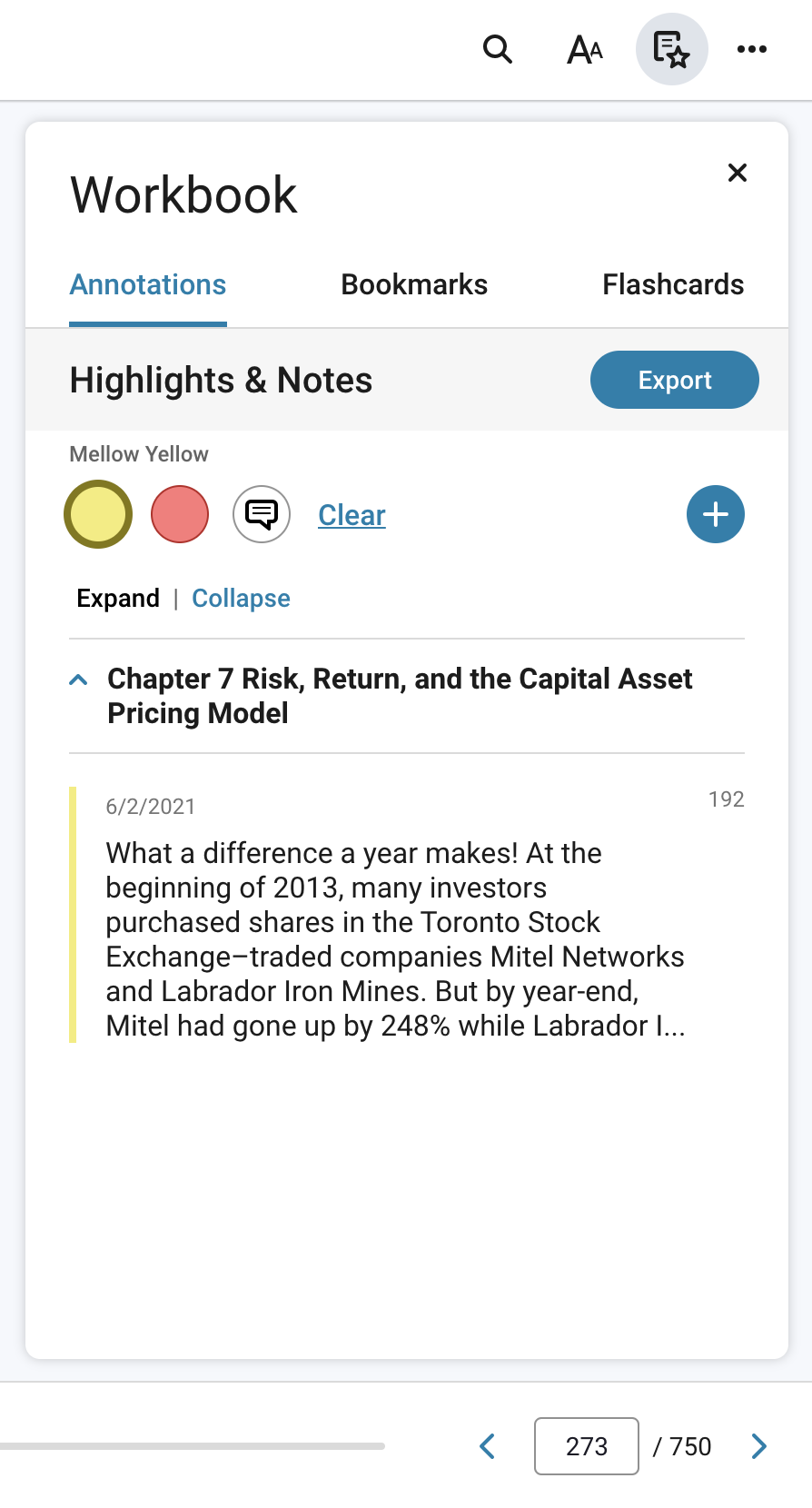 Workbook opinion example