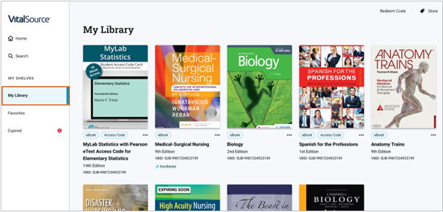 Bookshelf's My library screenshot